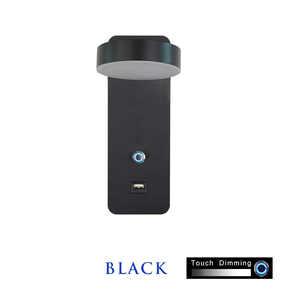 HEIKESZ Modern LED Wall Lamp Touch Dimmer 350° Rotation Adjustable Brightness White Black Gold Bedroom Living Room Ceiling Light Fixtures