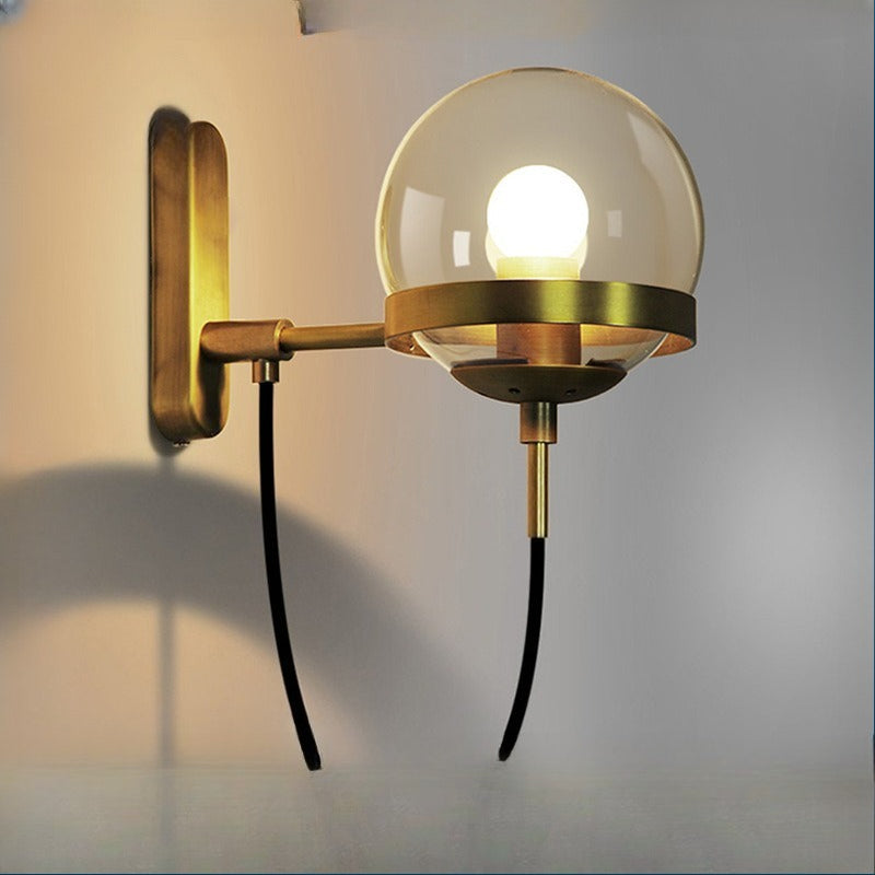 HEIKESZ Nordic Retro Wall Lamp Modern Bedside Light for Bedroom Hotel Corridor Stair Background Wall Lighting