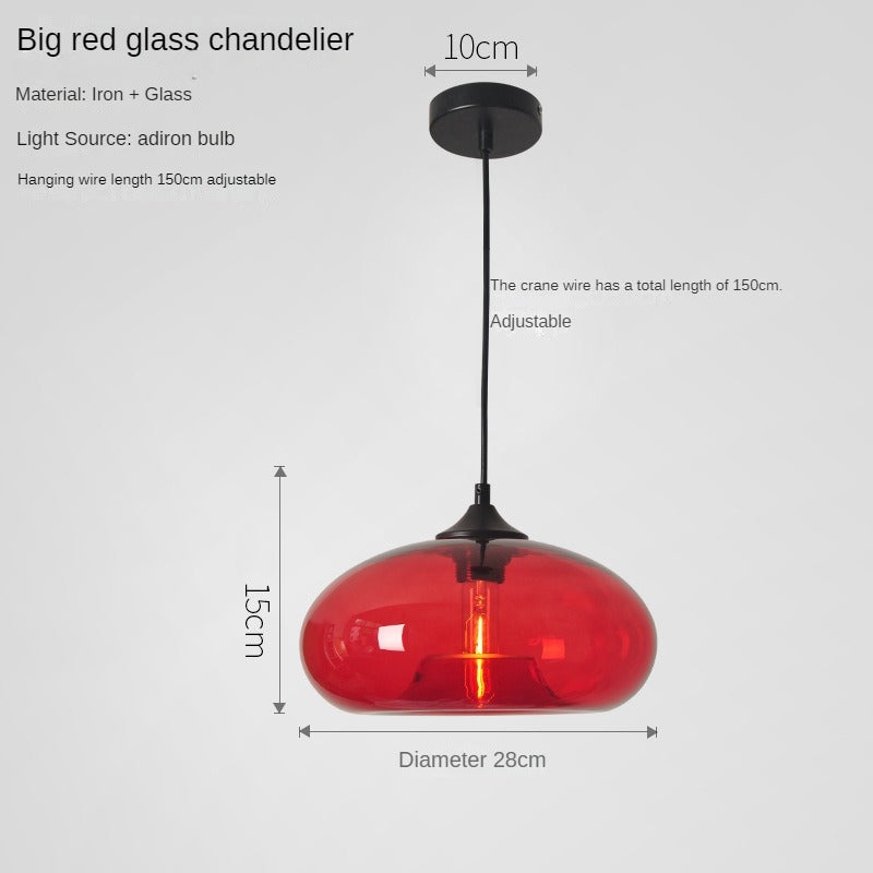 HEIKESZ Modern Round Stained Glass Chandelier Creative Hanging Light Fixture for Dining Room Bar Counter Living Room Ceiling Lighting