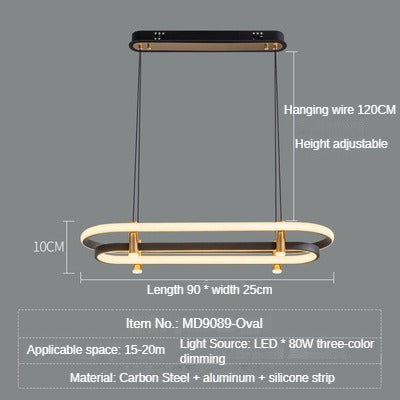 HEIKESZ Minimalist Ring Chandelier Modern Luxury Living Room Bedroom Dining Room Lighting Fixture Creative Designer Art Lamp