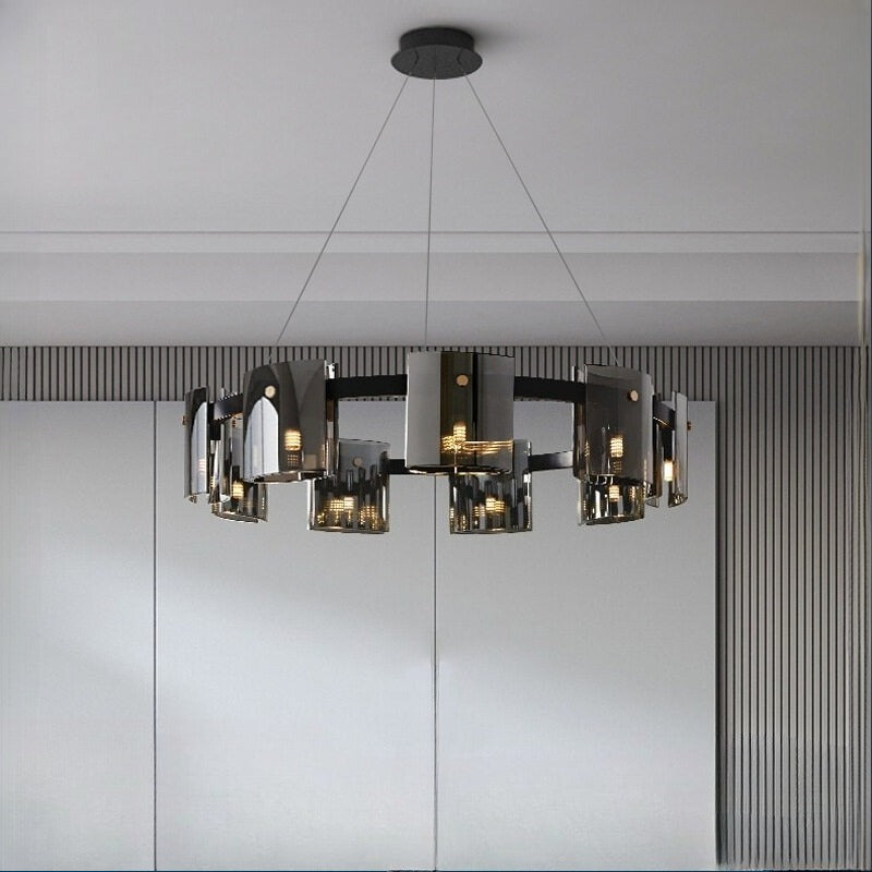 HEIKESZ Modern Luxury Chandelier for Living Room Bedroom Study Creative Glass Nordic Lamp Warm Lighting Atmosphere