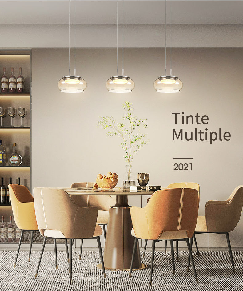 HEIKESZ Modern Glass Chandelier Luxury Dining Light for Restaurant Bar Bedroom Living Room Decor