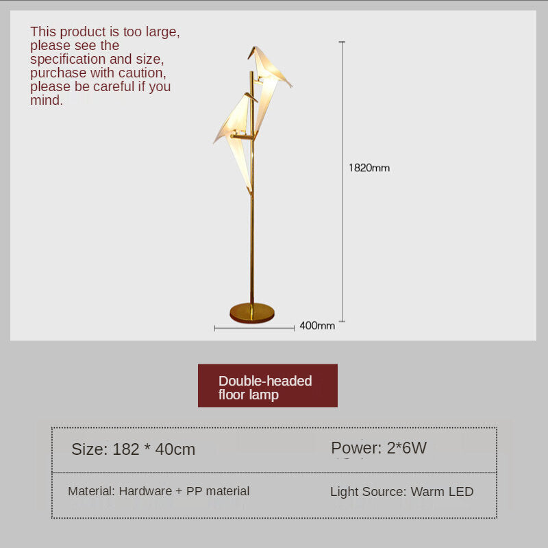 HEIKESZ Nordic Origami Bird Chandelier Modern Minimalist Artistic Hanging Lamp for Living Room Bedroom Ceiling Light