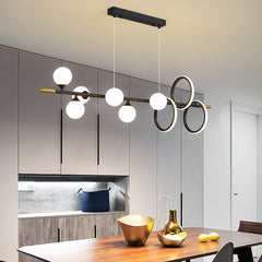 HEIKESZ New Simple Elegant Iron Droplight Post-Modern Magic Bean Chandelier for Living Room Bedroom Restaurant Bar