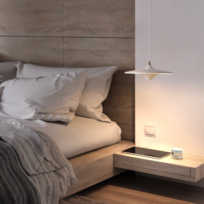 HEIKESZ Nordic Minimalist UFO Chandelier for Dining Table Bar Desk Post-Modern Bedroom Bedside Lamps