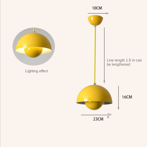 HEIKESZ Danish Designer Bud Chandelier Macaron Three Heads Dining Room Lamp Nordic Modern Minimalist Bedroom Lighting