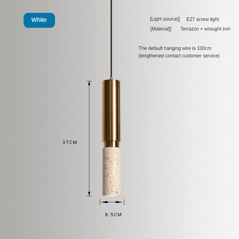 HEIKESZ Nordic Minimalist Small Droplight Modern Bedroom Bedside Lamp Marble Single Head Ceiling Light Fixtures for Living Room