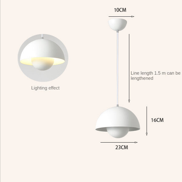 HEIKESZ Danish Designer Bud Chandelier Macaron Three Heads Dining Room Lamp Nordic Modern Minimalist Bedroom Lighting