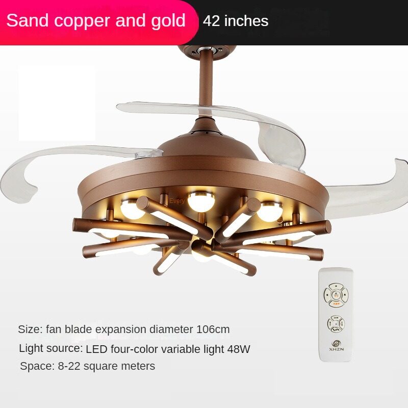 HEIKESZ Retro Industrial Nordic 42 Inch Ceiling Fan with Light Remote Control for Living Room Bedroom Dining Room Restaurant