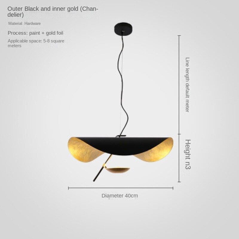 HEIKESZ Italian Creative UFO Pendant Lamp Modern Light Luxury LED Chandelier for Living Room Dining Room Ceiling Lighting