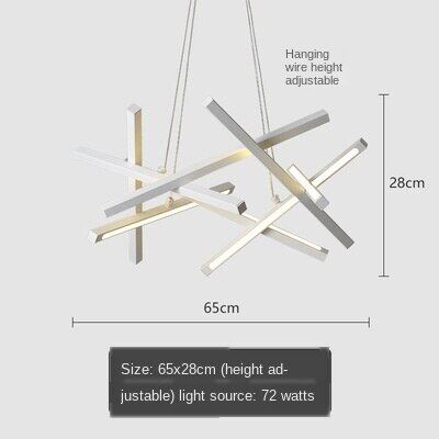 HEIKESZ Post-Modern Golden Chandelier Simple Creative Personality LED Ceiling Light for Living Room Bedroom Dining Room Luxury Lighting