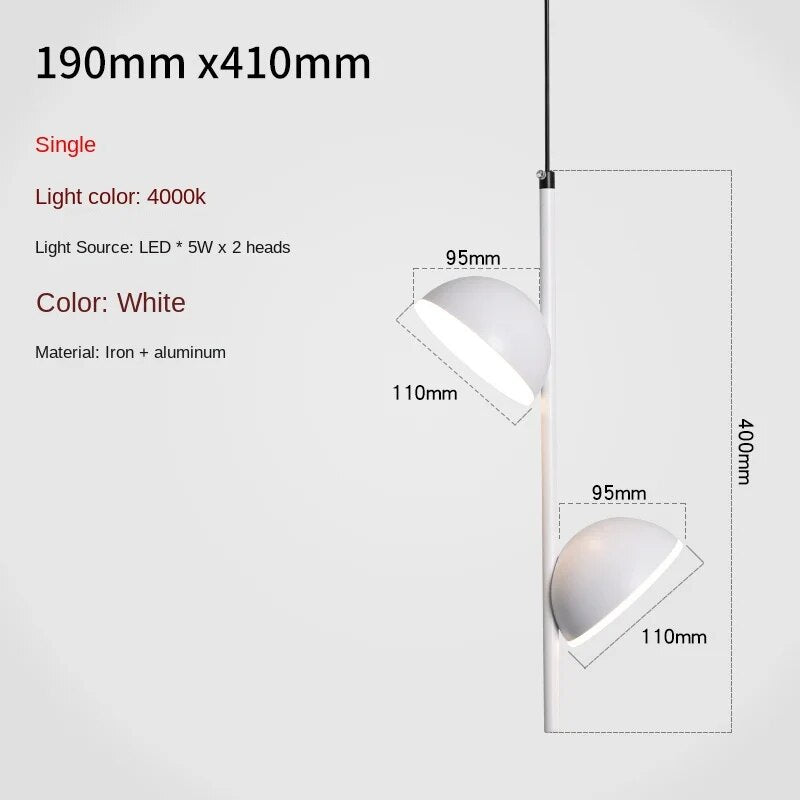 HEIKESZ Nordic Bedside Chandelier Modern Minimalist Adjustable Small Droplight for Bedroom Living Room Wall Decor