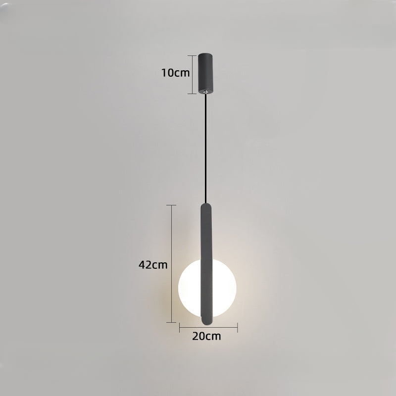 HEIKESZ Modern Nordic Minimalist Bedside Chandelier Creative Long Line Droplight Luxury Lighting for Bedroom Living Room Ceiling Lamp
